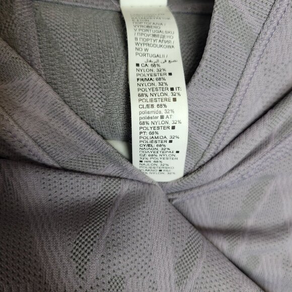 Athleta Women's Medium Running Shirt Top Hood Thumb Holes Gray - Picture 4 of 4